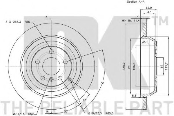 NK 313391 Brake Disc